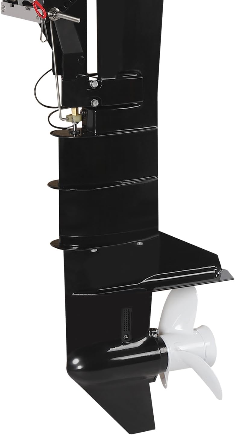 HANGKAI 12 hp Outboard Motor Long Shaft, 169CC 2 Stroke Outboard Motor With CDI Ignition Water Cooling System Fishing Boat Engine With Fuel Tank (12 HP Long Shaft+tank)