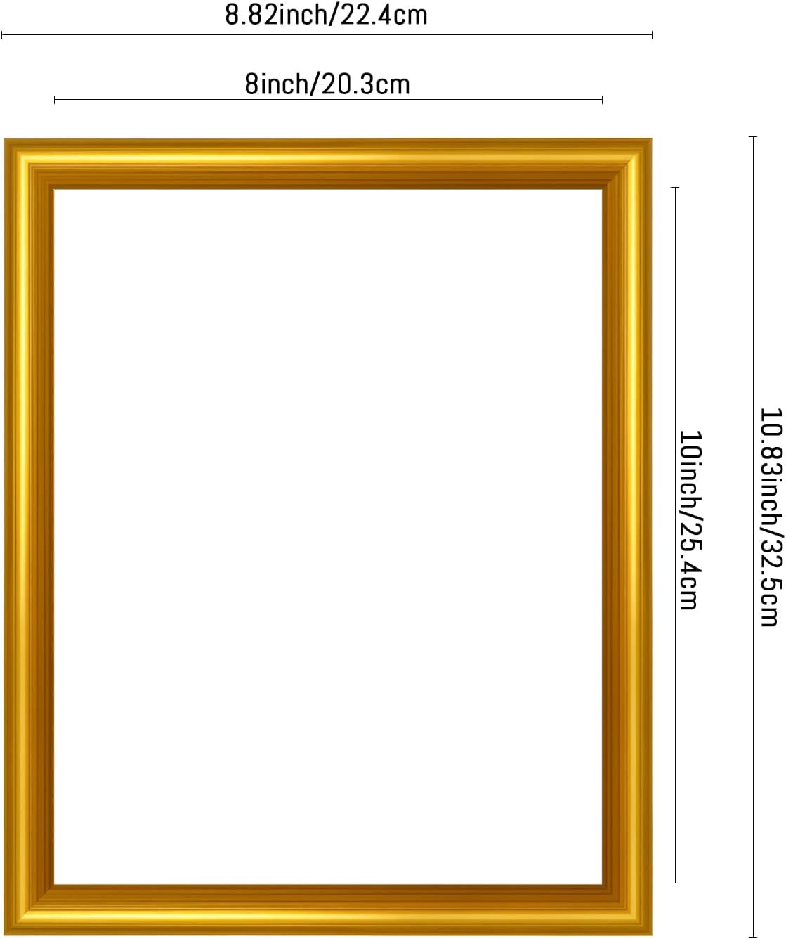 Vintage Gold Picture Frame, Equipped With High-Definition Scratch-Resistant Acrylic And A Stable Backing Board, Hand-Foiled Fine Lines To Frame Your Paintings, Photos And Other Decorative Spaces