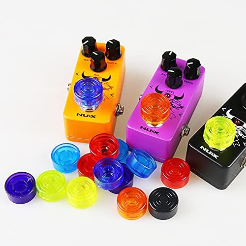 Image of 6 Pcs Guitar Pedal Toppers, Guitar Pedals, Multicolor Foot Switch Caps for Enhanced Grip and Visibility, Guitar Pedal Board Accessories for Live Performances and Studio Sessions