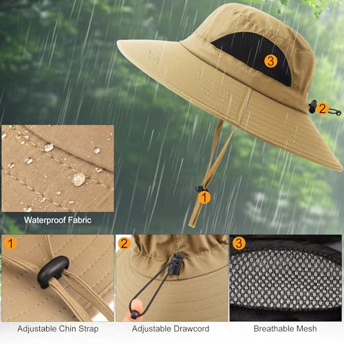 Sombrero de Sol para Mujer con Ala Ancha Impermeable miniatura 4