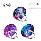 Phone Ring Holder Stand, 3 Pack Universal 360 Rotation Smartphone Finger Ring Grip Stand with 3 Car Mount Hooks for iPhone X 8 7 Plus 6S Samsung Galaxy S8 S9 Plus, Smartphones and Tablets - Galaxy