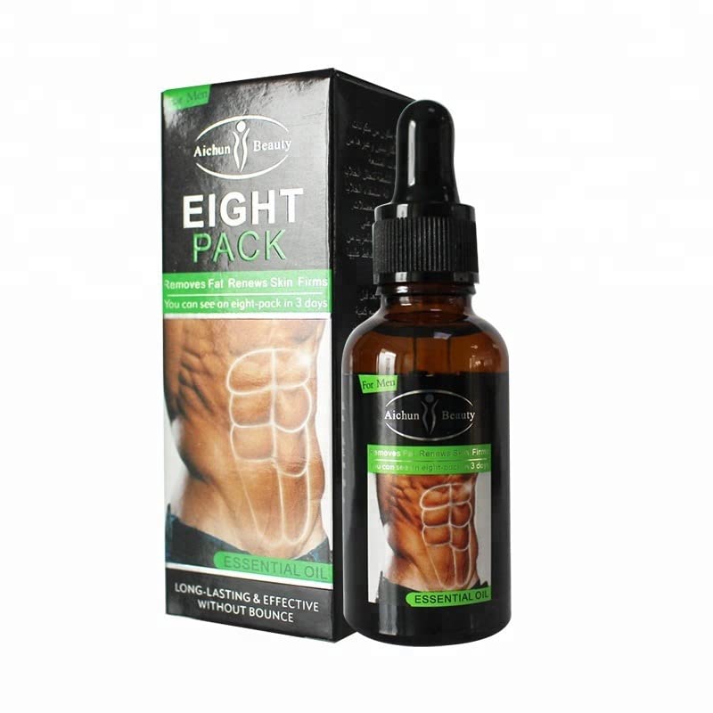 XIALONEight Pack Fat Burning Abdominal Muscles Slimming Essential Oil Anti Cellulite Abdomen Eight Pack Fat Burning For Men 30ml