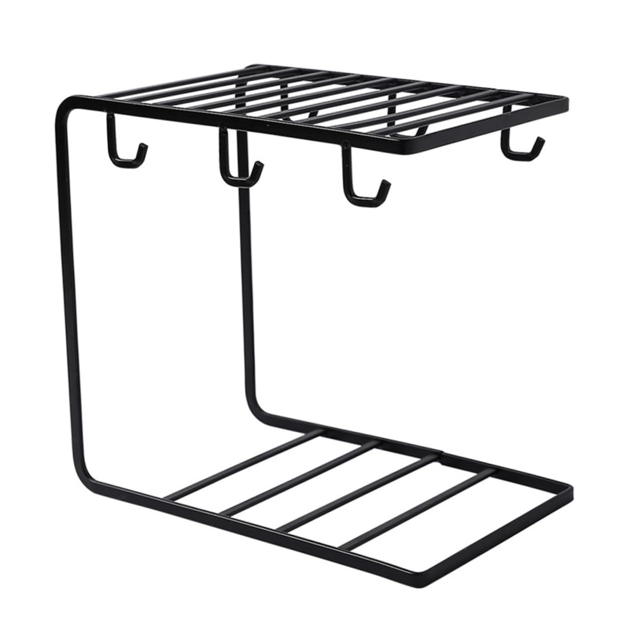 Unomor 1Pc Iron Art Mug Holder Stand for Home Restaurant Kitchen Stylish Storage Rack for Mugs Plates Cups Random Color Design for Organized Spaces