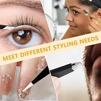 DTDNZKN 4 PCS Stainless Steel Tweezers Set Black — image 5