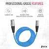 LyxPro 25 Feet Shielded CAT6 Ethercon Cable - Professional Audio & Lighting RJ45 Cable, Studio-Grade Sound Transmission, Extreme Durability - Blue