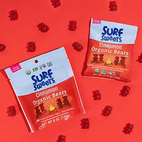 Surf Sweets Organic Bears, Cinnamon, 6 Oz Pack 8 miniatura 3