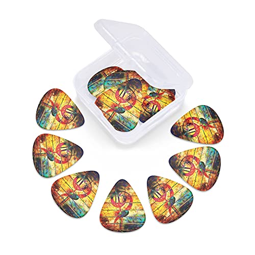 Lot de 12 médiators colorés en bois pour guitare électrique, basse, ukulélé – 0,46 mm/0,71 mm/0,96 mm d’épaisseur - Les Beatles, Paul McCartney, John Lennon, RIngo Starr, George Harrison Lot de 12 médiators colorés en bois pour guitare électrique, basse, ukulélé - 0,46 mm/0,71 mm/0,96 mm d'épaisseur – Image 7