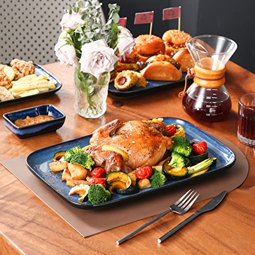 image for vancasso Stern Serving Platters Set of 3, 15/13/ 11 Inches Rectangular
