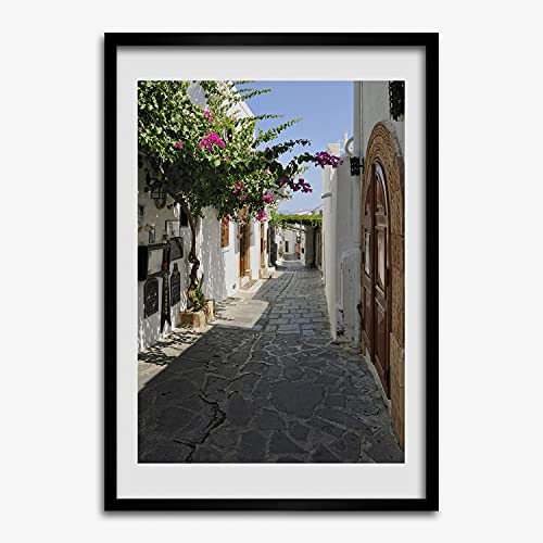 Affiche peinture moderne 50x70 cm avec cadre en bois MDF Tulup pour décoration murale