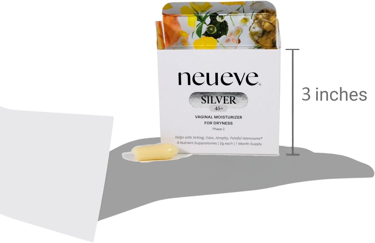 NeuEve Silver Vaginal Moisturizer for Vaginal Dryness, Odor, pH Balance, with All-Natural Ingredients, Phase 2 | 6 Count | 1-Month Supply