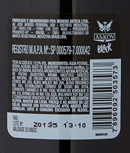 Vodka Askov Black 900Ml