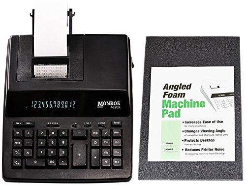 New Monroe Systems for Business 6120X 12-Digit Print/Display Medium-Duty Calculator With Foam Elevation