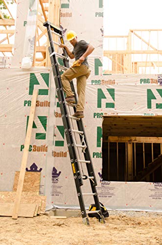 DeWalt DXL3020-20PT 20-Foot Fiberglass Extension ladder Type IA with 300-Pound Duty Rating,Yellow