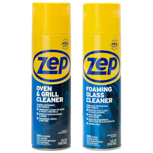 Zep Oven & Grill Cleaner 19oz (1ct) and Foaming Glass Cleaner (1ct)