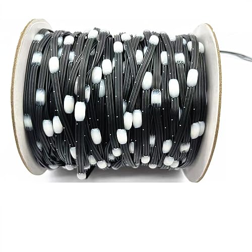 paulzhang DC12V WS2811/WS2812 Pebble Pixel Lights String Seed Pixel Roll 1000LEDS 50m Fairy Lights String 5cm Pitch for Home, Garden and Courtyard Decoration (Black Wire 5cm Pitch)