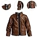 kowaku 1/12 Scale PU Leather Jacket, Miniature Clothing for 6 inch Male Action Figures Accessories, Brown