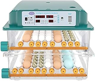 Hethya Egg Incubators for Hatching Eggs Automatic Temperature Control Chicken Quail Eggs Incubator Humidity Monitoring 120 Eggs Farm Duck Egg Incubator