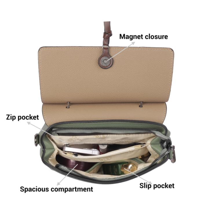 Image of Mochi Women Stylish Two-Tone Casual Sling Bag