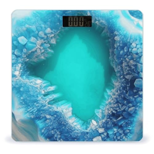 Báscula Digital de Baño Azul Turquesa con Display LED