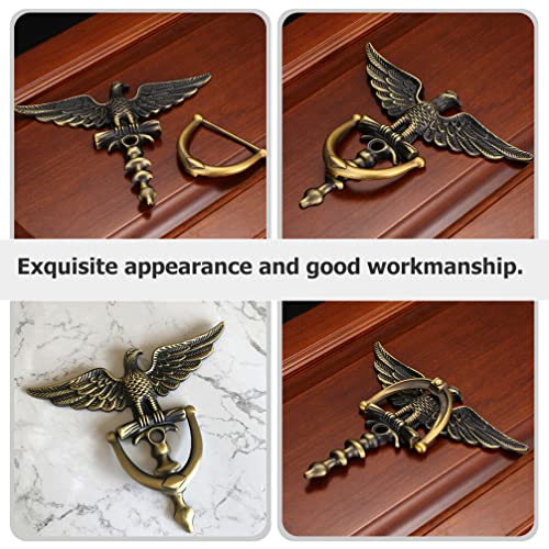 Uonlytech Eagle Door Knocker Decorative Front Door Gate Knocker Antique Metal Knockers With Peephole Mounting Hardware Security Knocker #TOP3