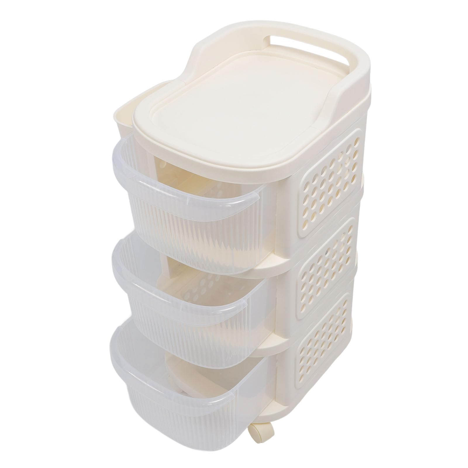 Carro para Cambiar Pañales con Ruedas, Elegante Organizador para Artículos Esenciales para Recién Nacidos en la Guardería, Almacenamiento de 3 Capas, 38 X 30 X 67 Cm