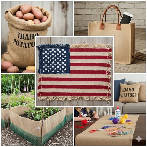 Premium 40-Inch x 300-Feet Burlap Fabric Roll - 10oz Jute Cloth for Versatile Gardening, Crafting, and DIY Projects 7 Premium 40-Inch x 300-Feet Burlap Fabric Roll - 10oz Jute Cloth for Versatile Gardening, Crafting, and DIY Projects - Image 6