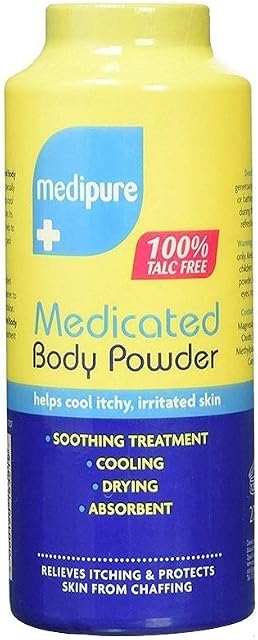 Medipure Unisex Medicated Body Powder for Itchy, Irritated Skin-200g New