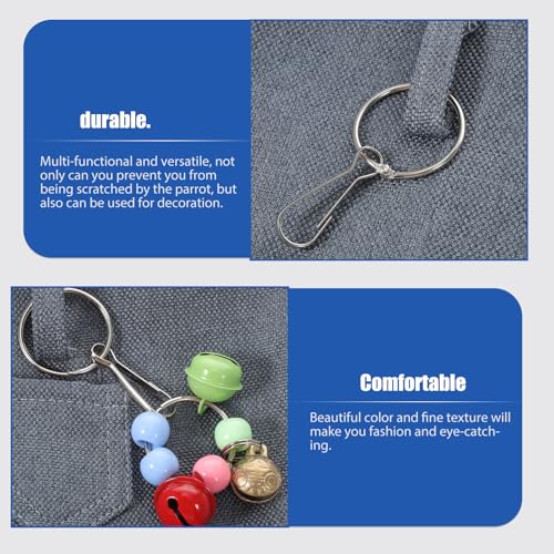 Protector de hombro para pájaros accesorios loros tela azul 4