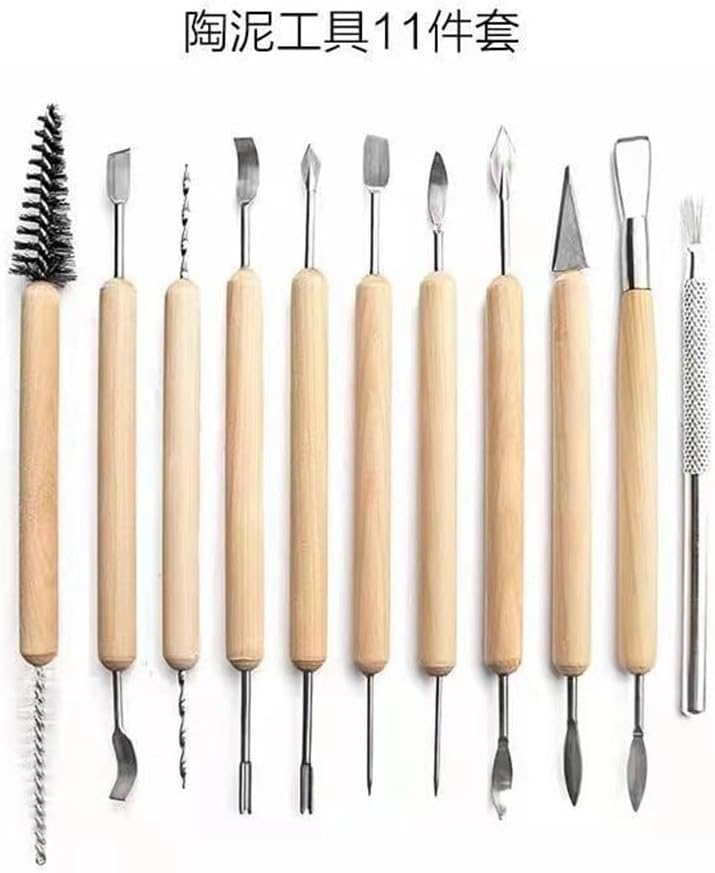 Clay Carving Stainless Steel Clay Making Seven Needle DIY Wood 11 Sets of Metal Tools