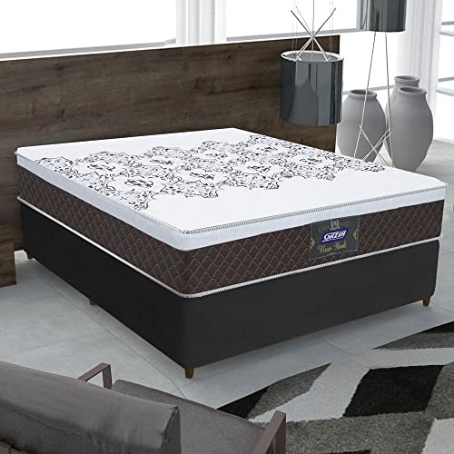 Cama Box Casal Molas Ensacadas New York Marrom/preto