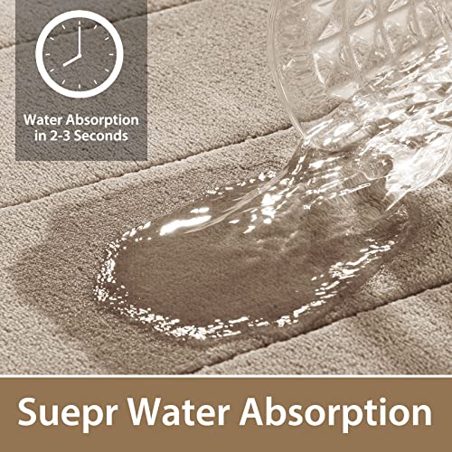 Yimobra Bath Mat Memory Foam, Soft Comfortable, Super Water Absorption, Non-Slip, Thick, Machine Wash - Image 3