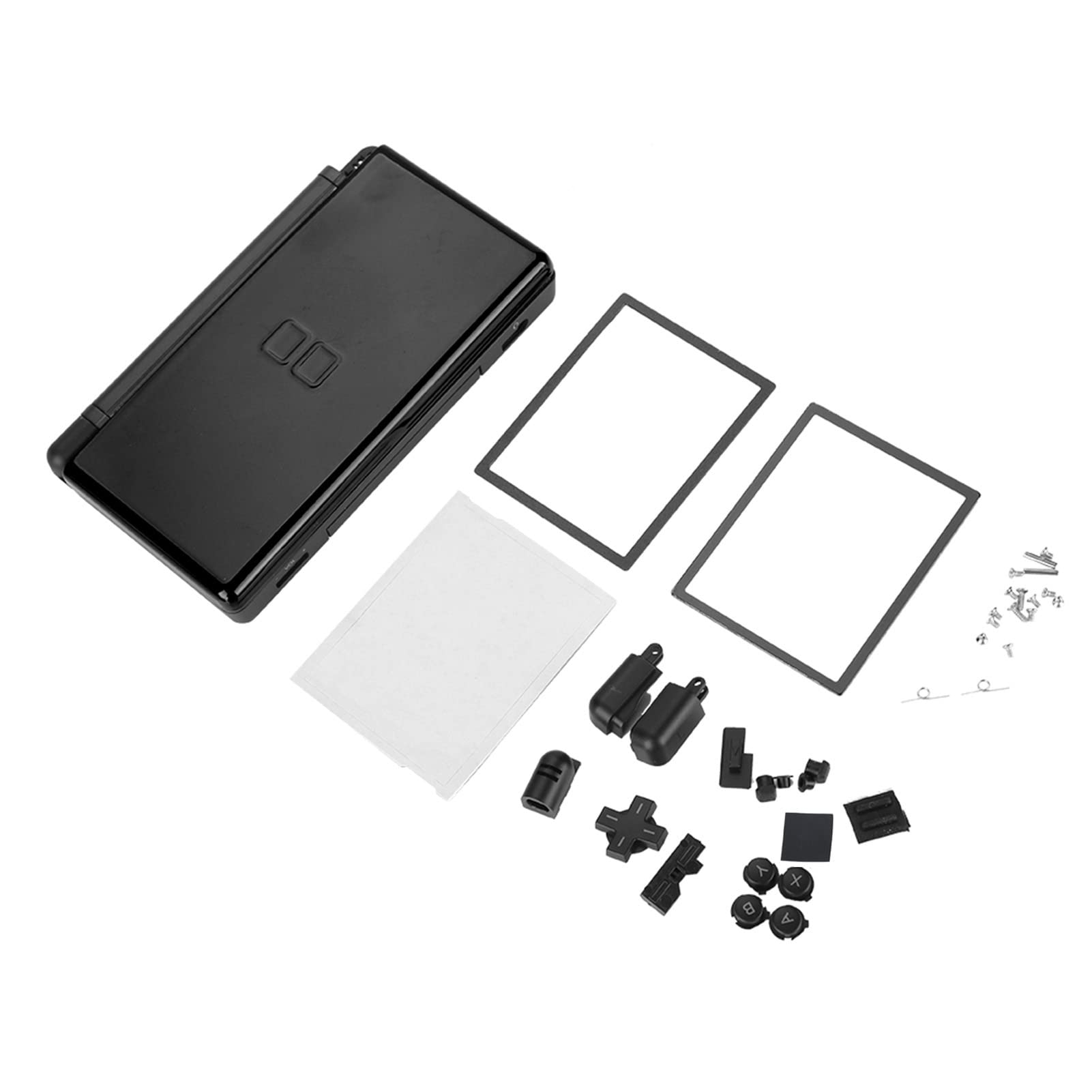 Piezas de Reparación Completas, Carcasa del Kit de Reemplazo DS para Shell Case (Azul) (Negro)