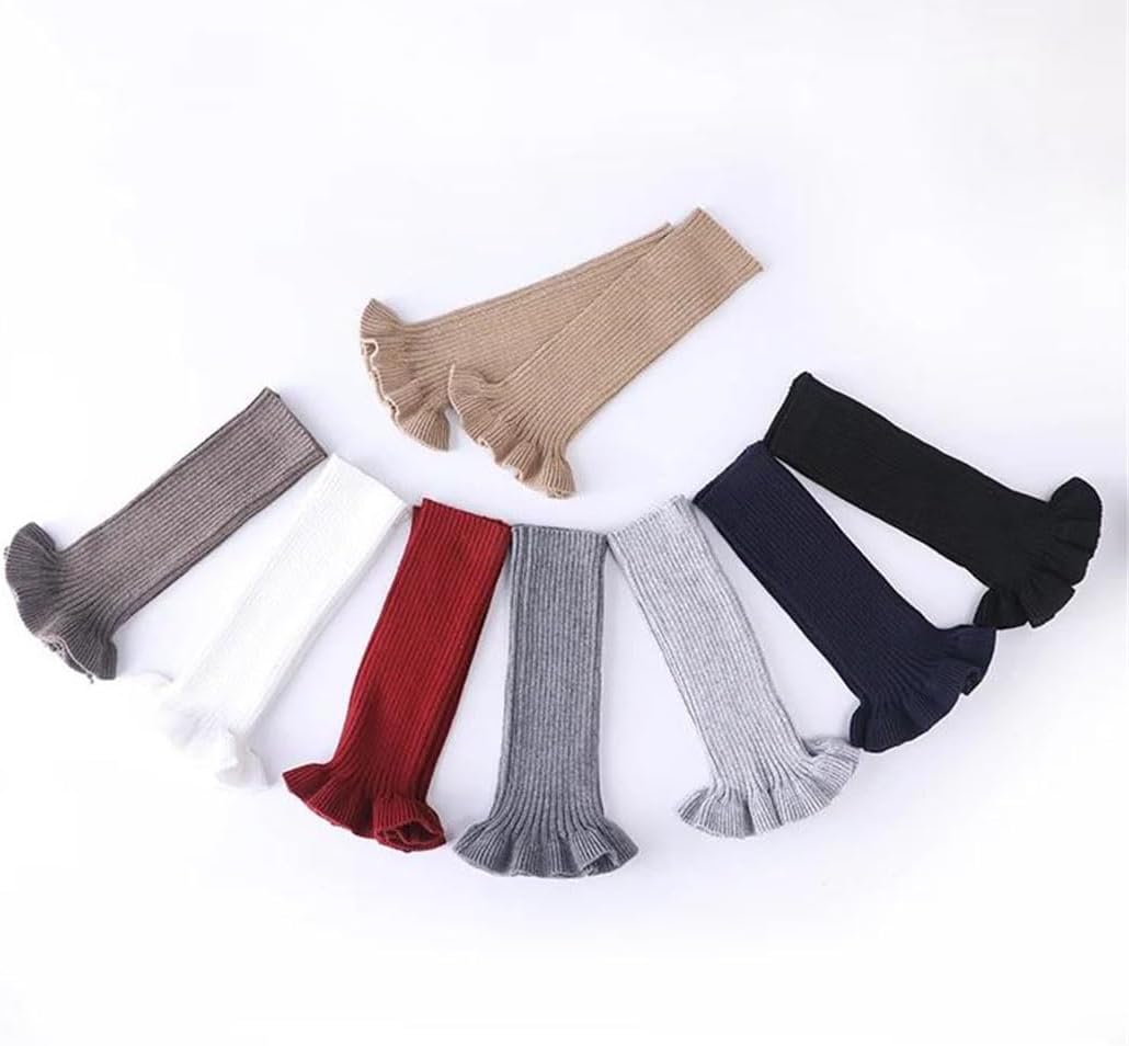 Women's Winter Ruffled Ribbed Leg Warmers Wool Blend Ankle Trim Boot Socks Foot Cover For Outdoor Activities