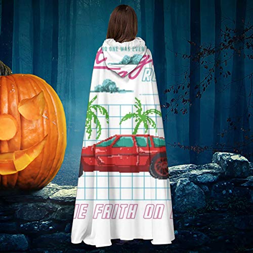 OJIPASD No One was Ever Lost On A Straight Road Auto Pixel Art Unisex Weihnachten Halloween Hexe Ritter Kapuzenmantel Vampir Umhang Umhang Cosplay Kostüm