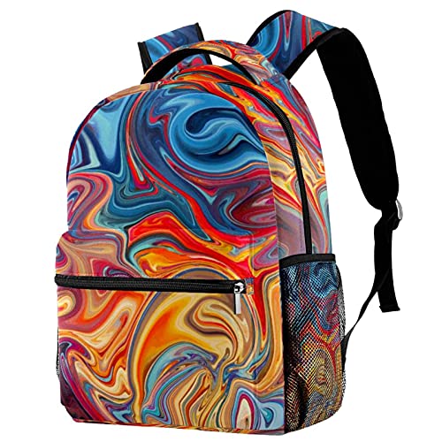 Sac à dos femme grande capacité à motif de vache imprimé décontracté vert et multicolore