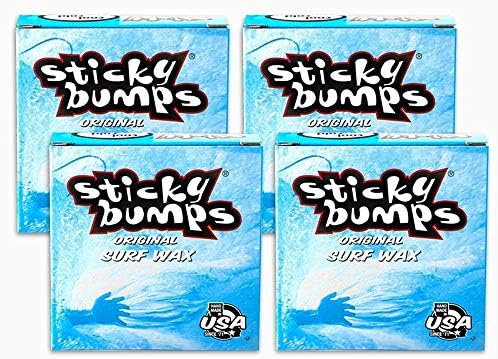 Sticky Bumps Surfboard Wax Original Cool / Cold Water Formula (4-Pack)