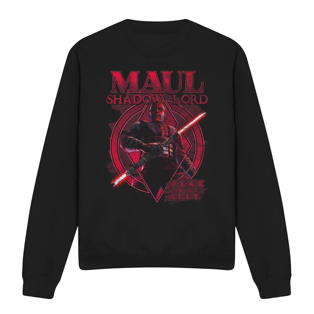 Star Wars Maul Shadow Lord Fear Is My Ally Unisex Sweatshirt, Black, Small