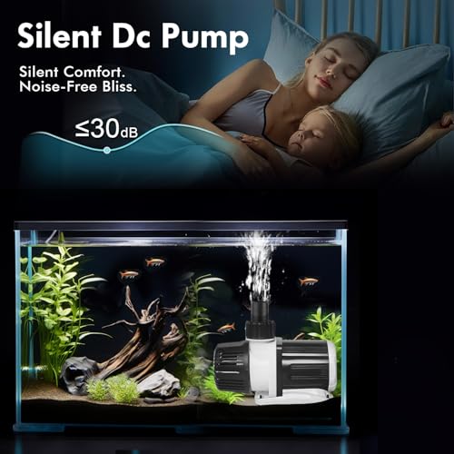 Image of Orlushy DC-5000 Silent Swirl Controllable DC aquarium Pump 40W 1320GPH-marine wavemaker return pump with sine wave Controller for salt /Freshwater coral reef fish tank sump Circulation