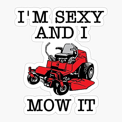 Pack of 2 3" Stickers - Lawn Gardener Lawnmower Mower Work Care Mowing Yard Sticker Graphic - Die Cut Sticker, High Resolution Top Grade Vinyl