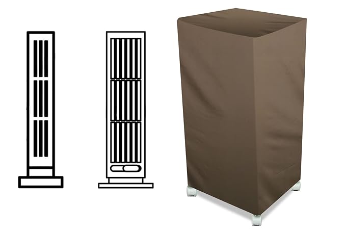 The Furnishing Tree Air Cooler Cover compatible for Symphony Diet 3D - 30i 30 Ltr Tower Cooler, Ployester, Beige