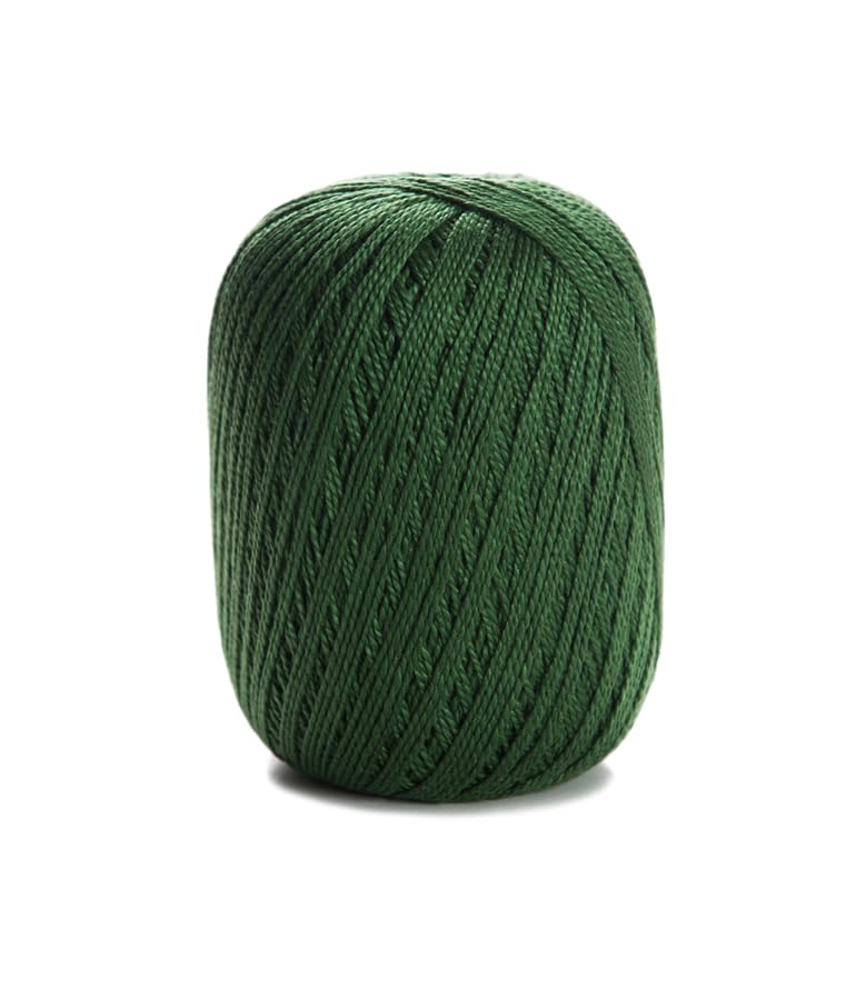 Image of CIRCULO Anne Yarn for Crocheting & Knitting, 100% Mercerized Brazilian Virgin Cotton, Soft Fingering Weight, 547 Yds, 5.19 Oz - Color 5398 Moss