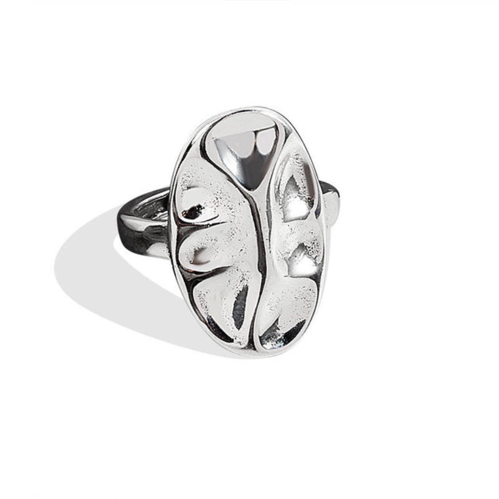 Stang Women's Silver 925 Rings For Circle Vintage Wedding Trendy Jewelry Large Adjustable Antique Rings