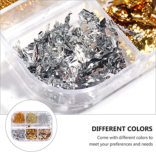 Lurrose 3 Boxen Nail artfolie Glitter Nagel Pailletten DIY Nageldekor Aufkleber Nagelvorräte – Bild 3