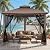 COBIZI Gazebo with Improved Cold-Proof Nettings Winter Gazebos on Clearance Heavy Duty Gazebo Double Roof with Metal Frame Gazebo Tent for Patio, Deck (Frame Thickened)
