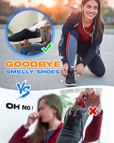 Arint Shoe Deodorizer (4 Count) - Shoes Odor Eliminator | Last for 24 Monthes, Shoe Freshener Smell Remover for Soccer Gear, Boot, Sneaker and More, White