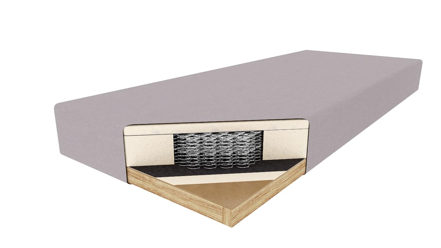 Boxspringbett 180x200 mit Matratze und Bettgestell - Polsterbett 180x200 mit Bett Kopfteil Matratzen Topper und Bettkasten (Leoni II, Grau)