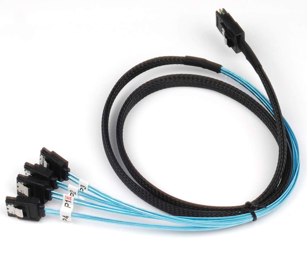 Amazon.com: Reversed Cable Mini SAS 36Pin SFF-8087 Male to 4 SATA