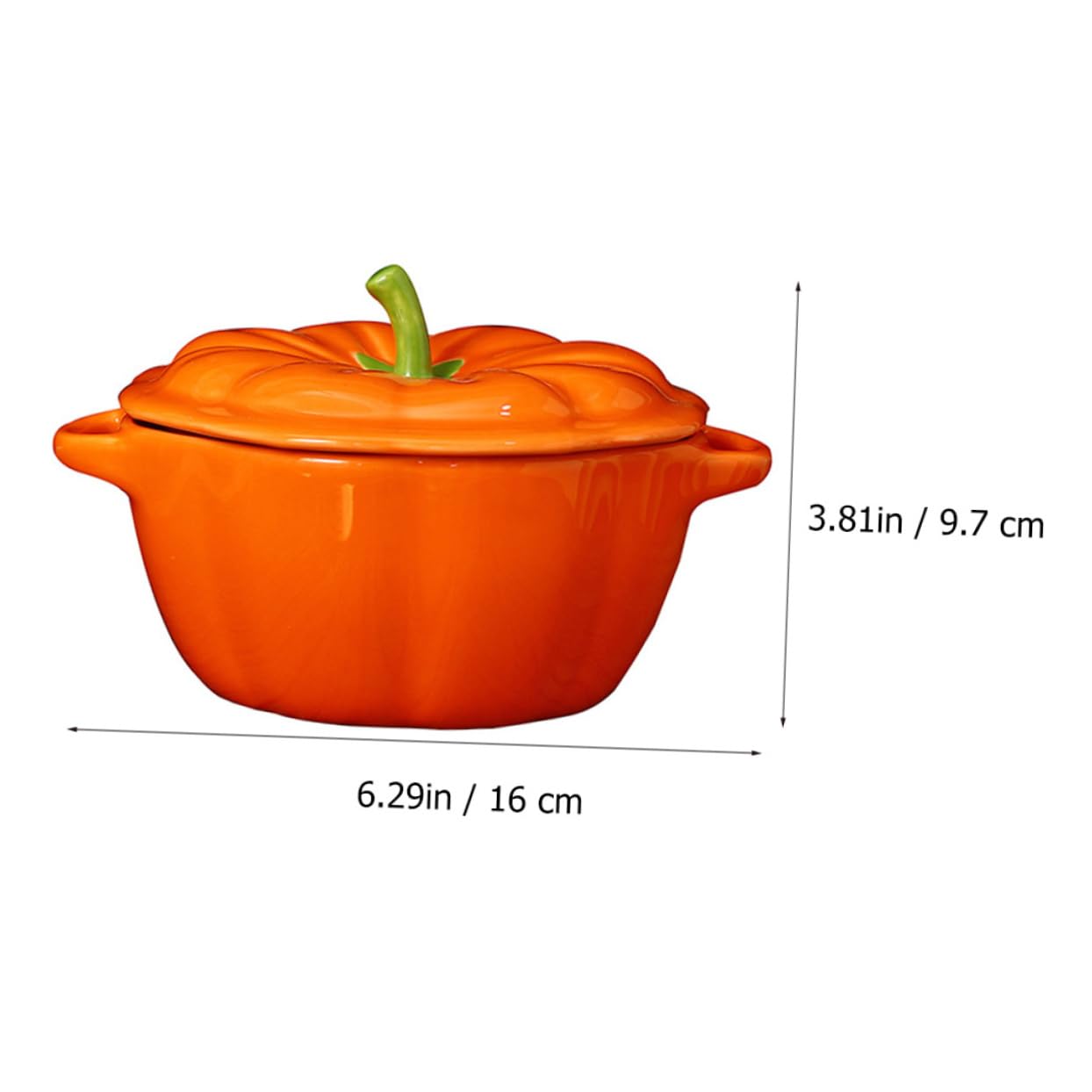 Kürbisschale Geschenkideen aus Keramik mit Deckel, Orange, Kreative 1 Stück