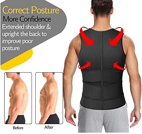 HXSZWJJ Regata Cinta Modeladora Térmica Compressão Abdominal Masculina