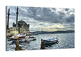 istanbul bilder leinwand AUSFÜHRUNG: Leinwand bespannt auf Trägerrahmen. Die Seiten und Ränder sind so bedruckt,dass sie eine Fortsetzung des Bildes darstellen. Das sorgt für die Schönheit der Ausführung und eine erstklassige Optik. Hängefertig - mit Aufhänger am Rahmen und einem Montageset (Schraube + Dübel)